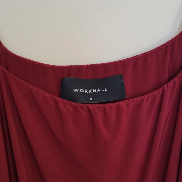 Workhall Red Asemetrical Mini Dress, Medium - Picture 4 of 6